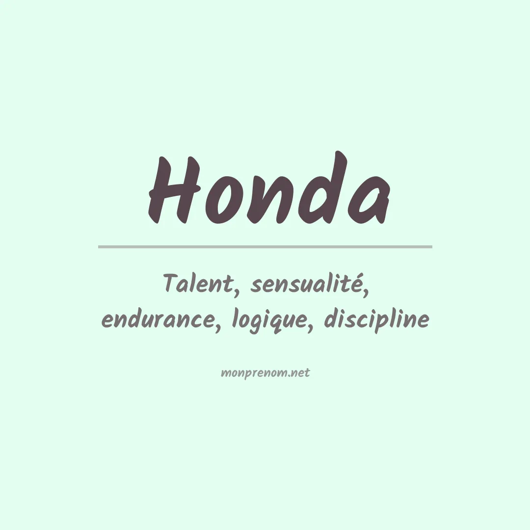 Signification du Prénom Honda