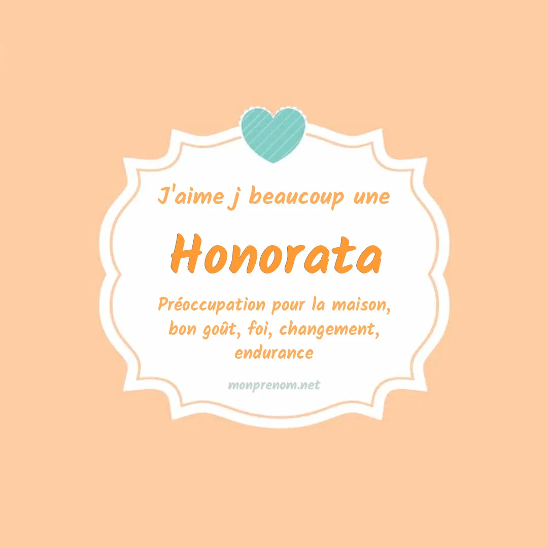 j'aime beaucoup Honorata