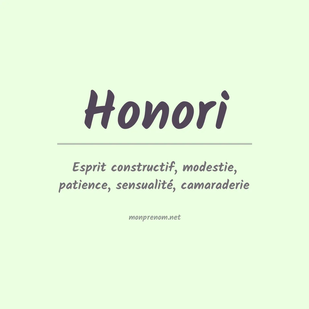 Signification du Prénom Honori Signification du Prénom Honori