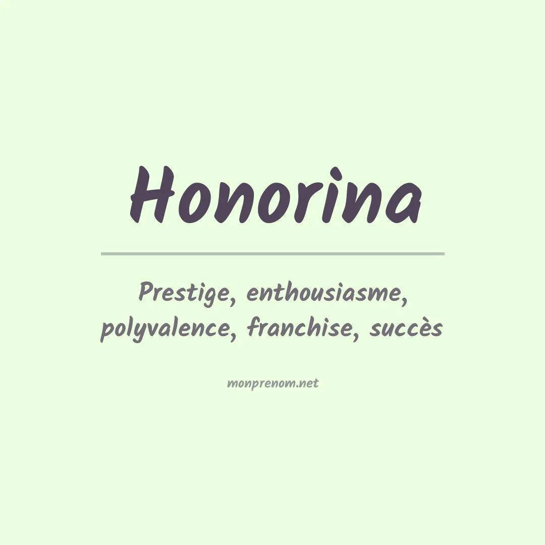 Signification du Prénom Honorina Signification du Prénom Honorina