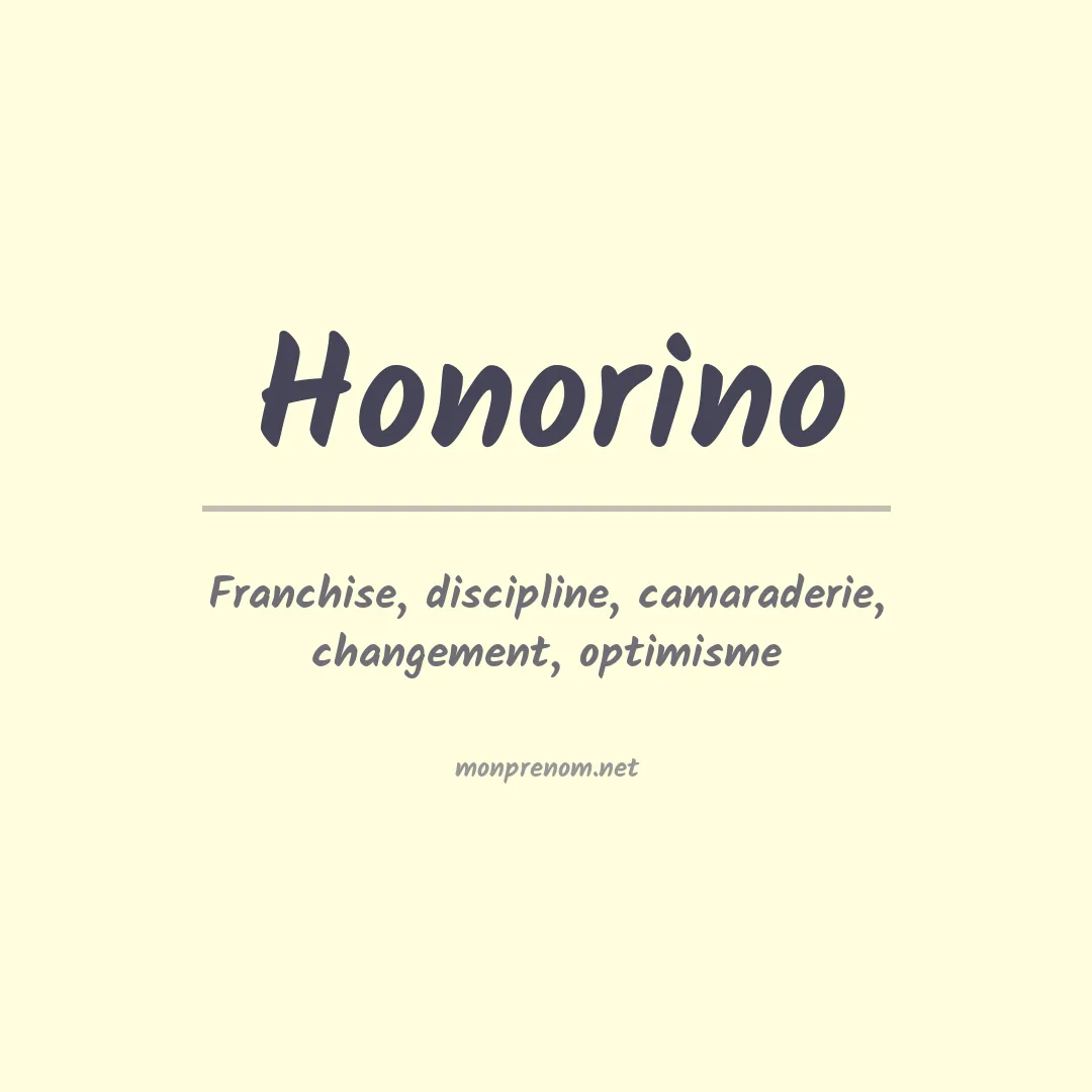Signification du Prénom Honorino