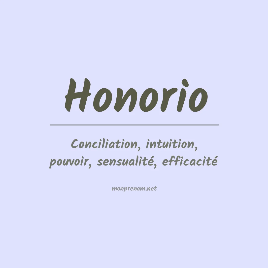Signification du Prénom Honorio