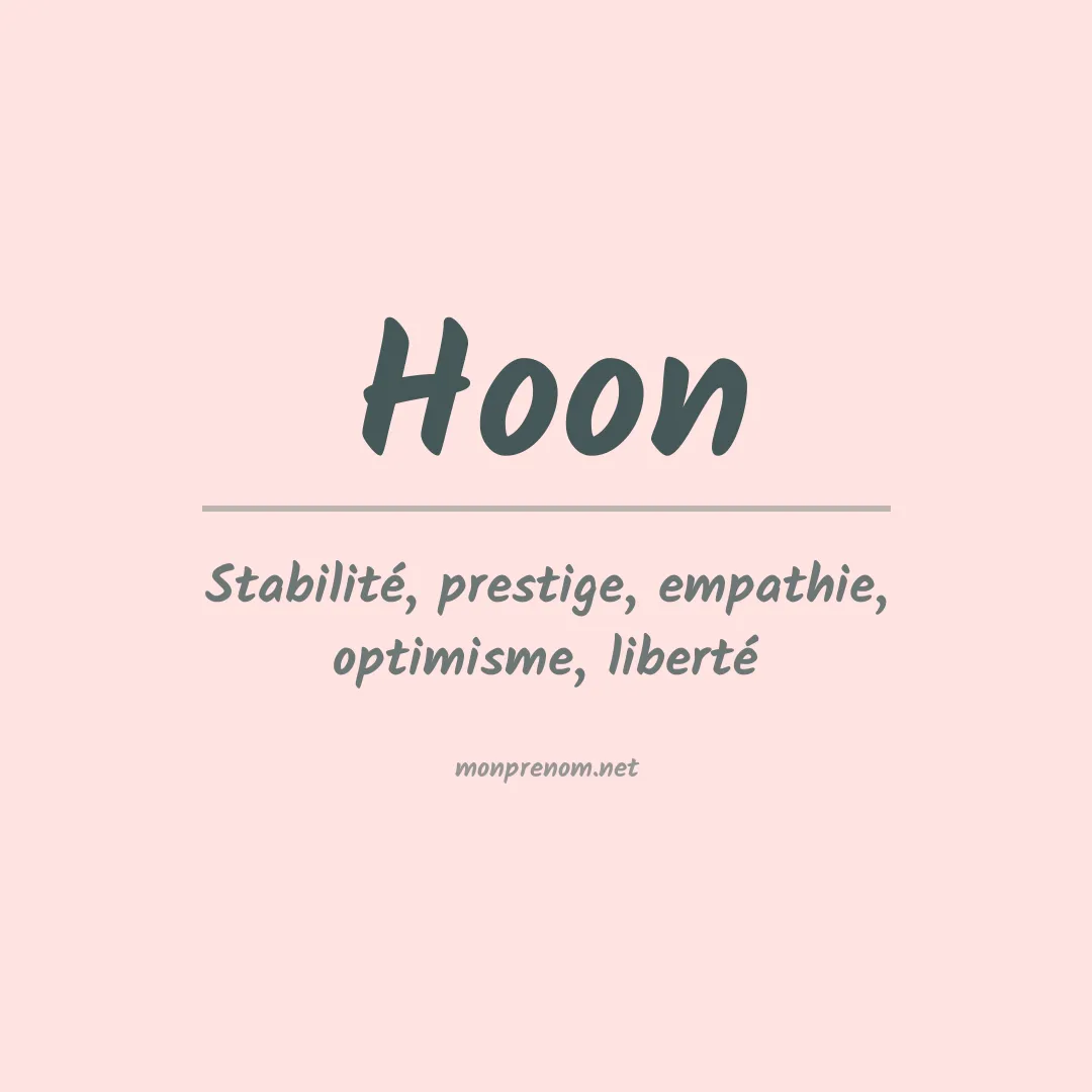 Signification du Prénom Hoon