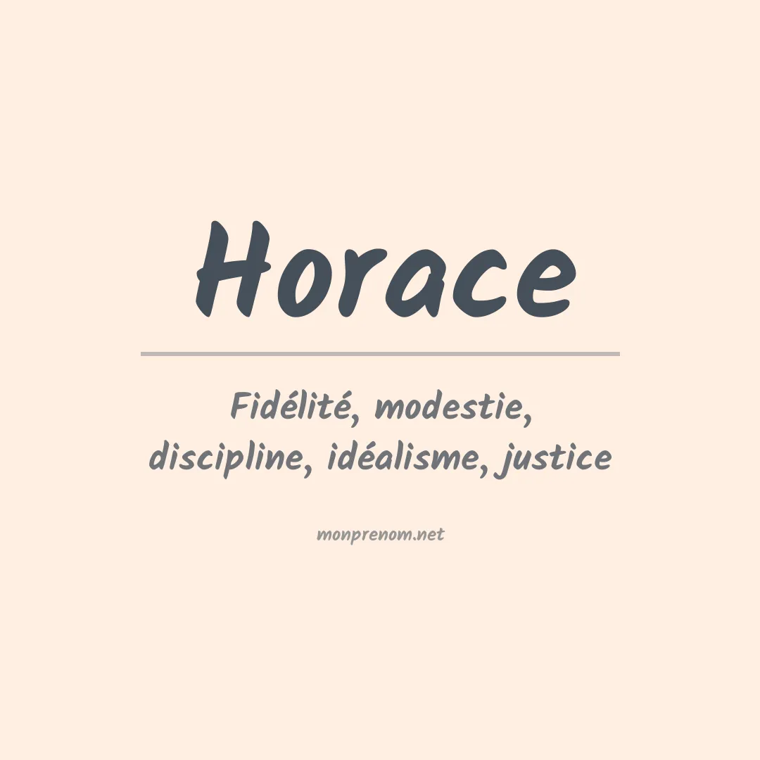Signification du Prénom Horace