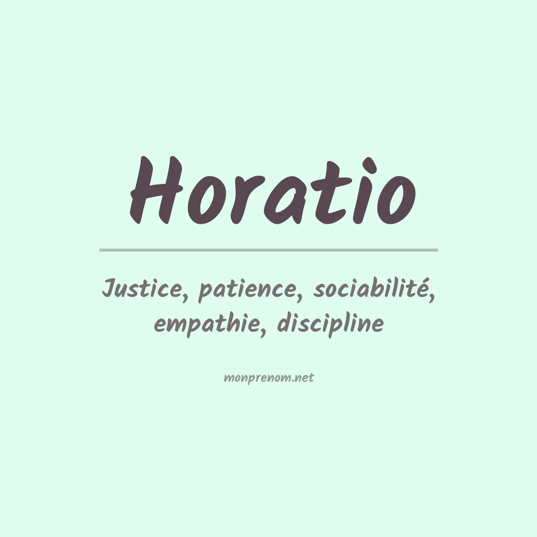 Signification du Prénom Horatio Signification du Prénom Horatio