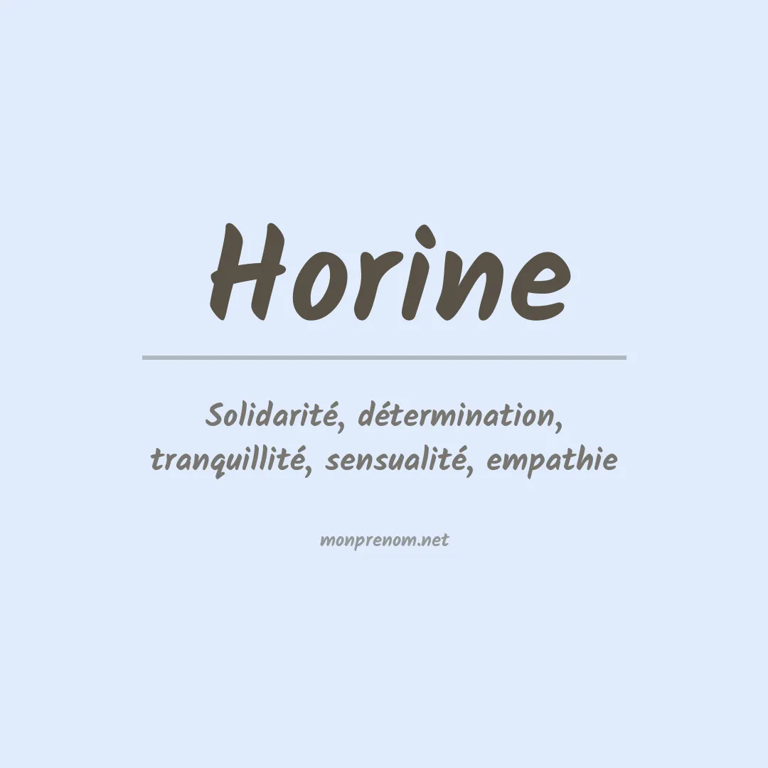 Signification du Prénom Horine