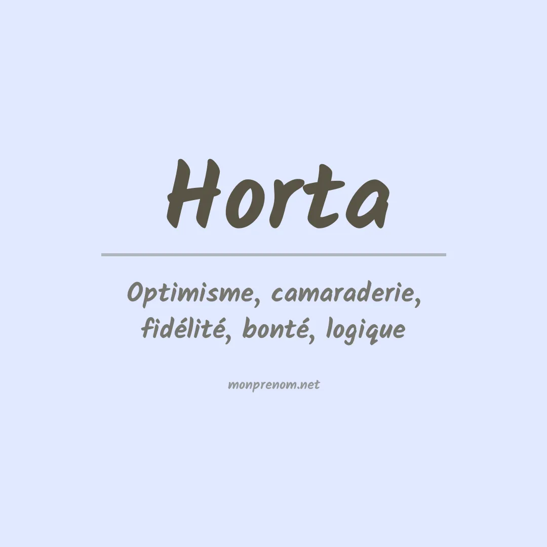 Signification du Prénom Horta