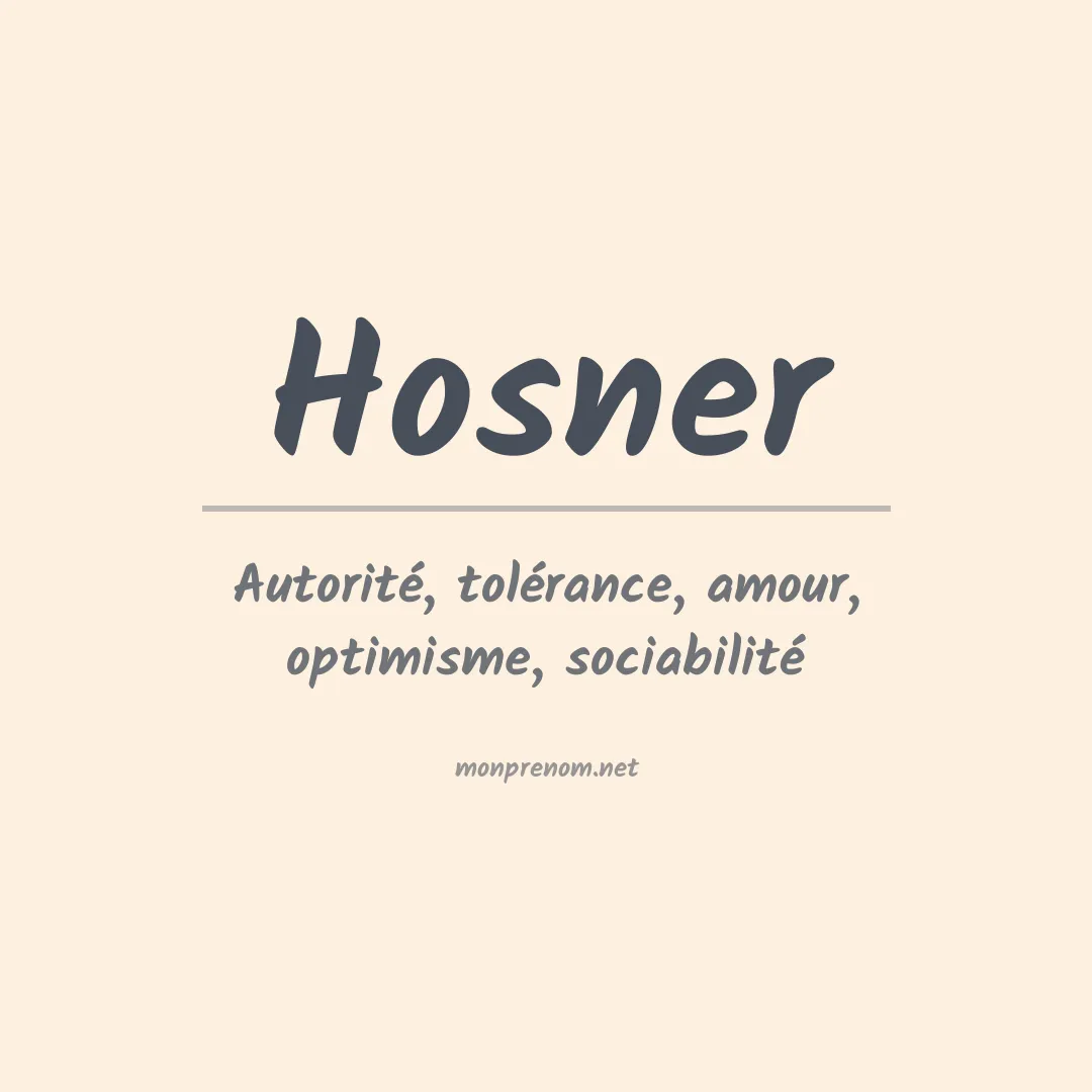 Signification du Prénom Hosner