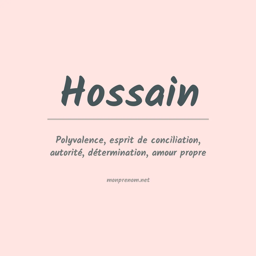 Signification du Prénom Hossain