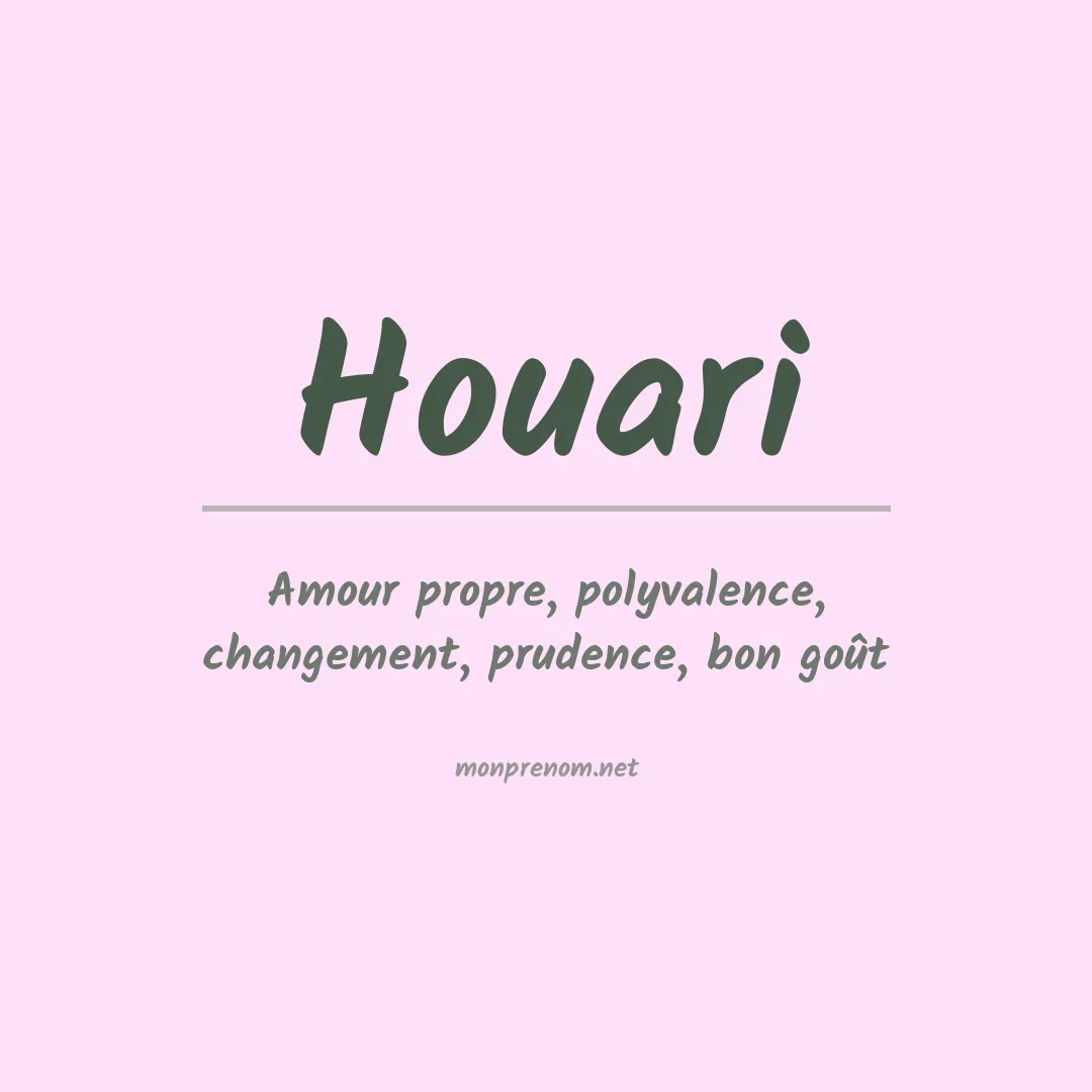 Signification du Prénom Houari Signification du Prénom Houari