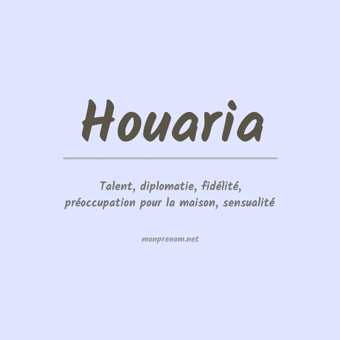 Signification du Prénom Houaria Signification du Prénom Houaria