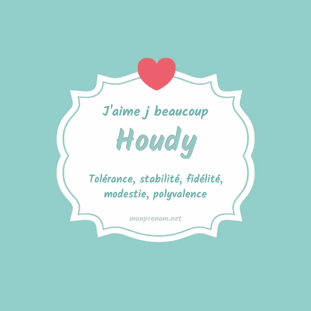 j'aime beaucoup Houdy