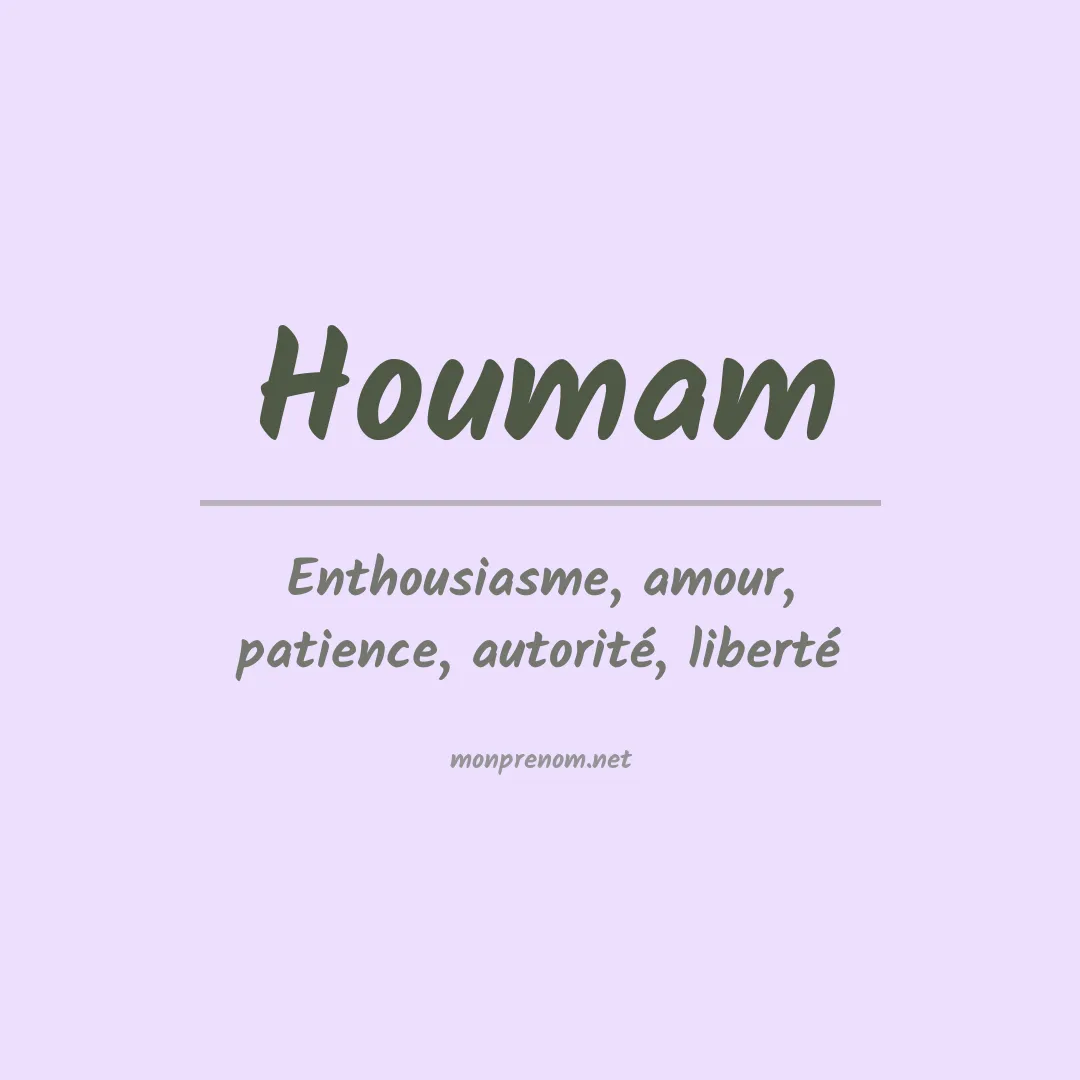 Signification du Prénom Houmam Signification du Prénom Houmam