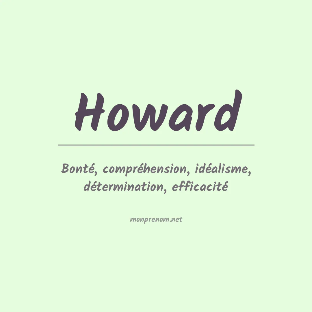Signification du Prénom Howard