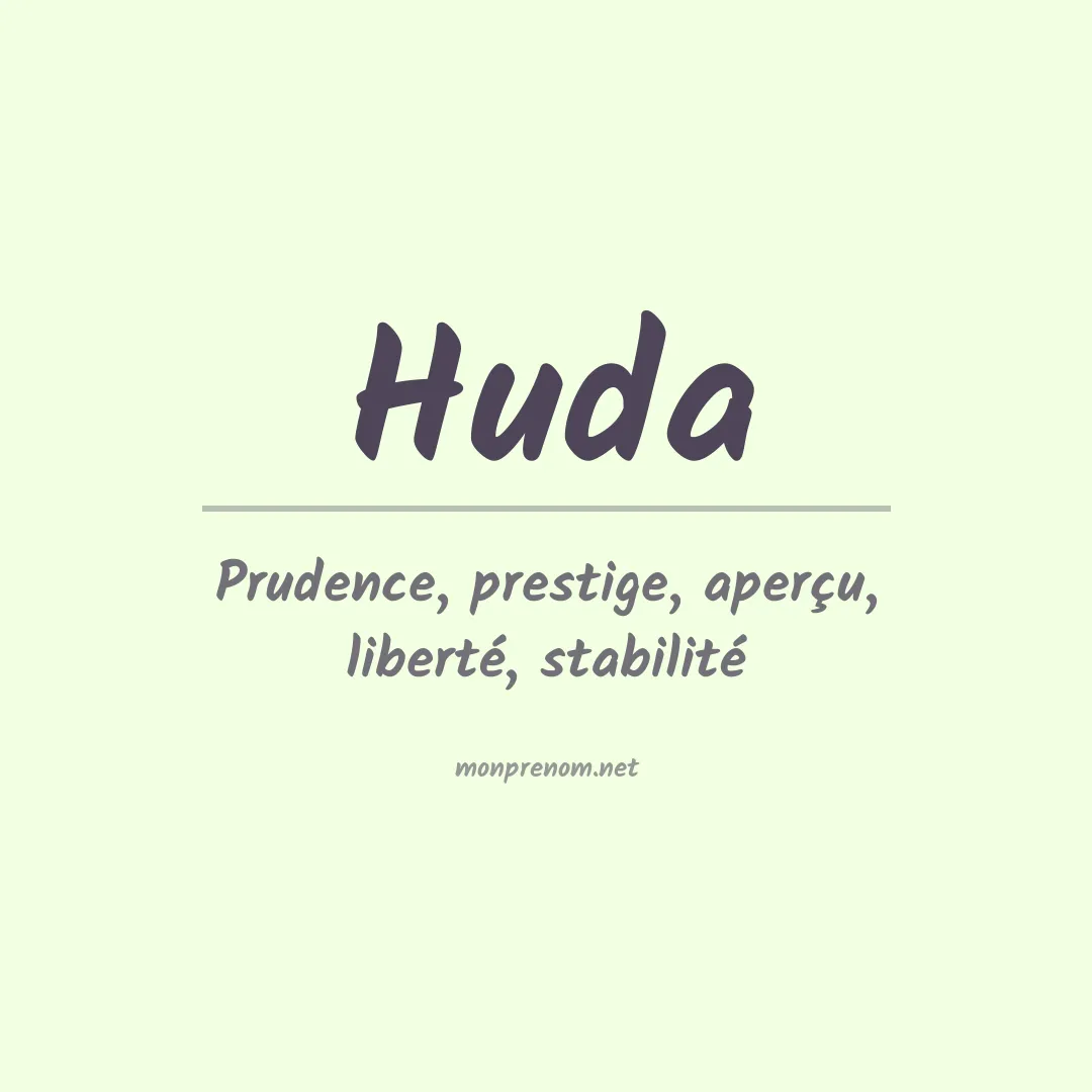 Signification du Prénom Huda