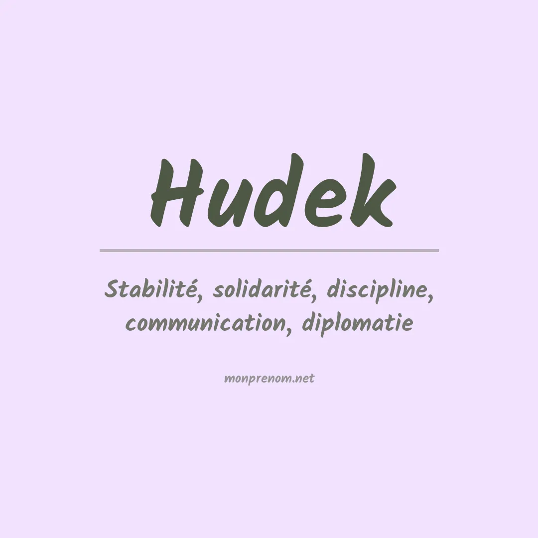 Signification du Prénom Hudek