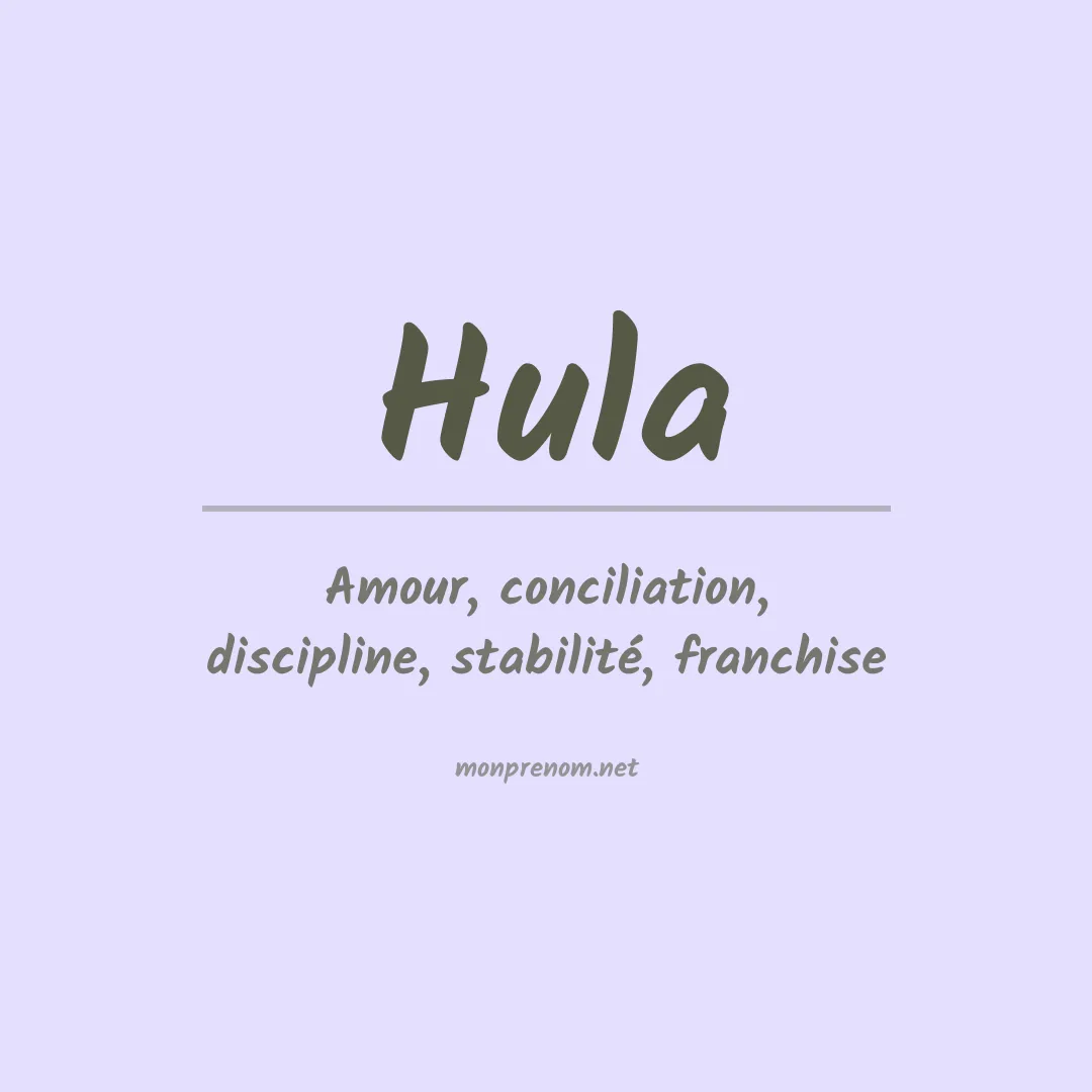 Signification du Prénom Hula