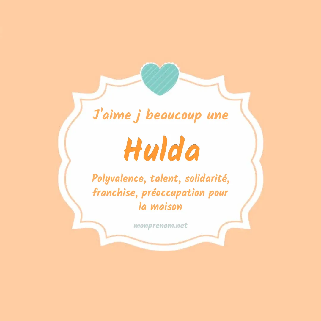 j'aime beaucoup Hulda