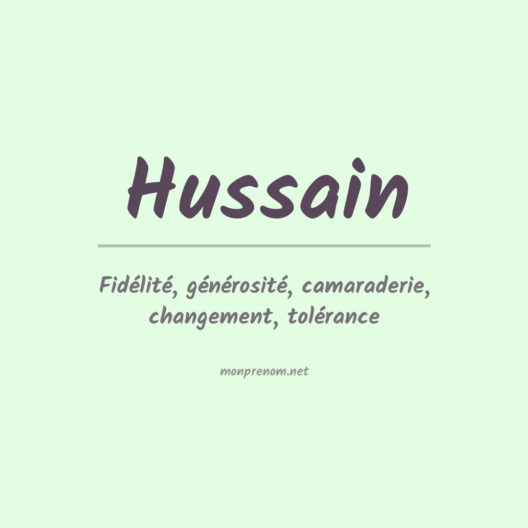 Signification du Prénom Hussain