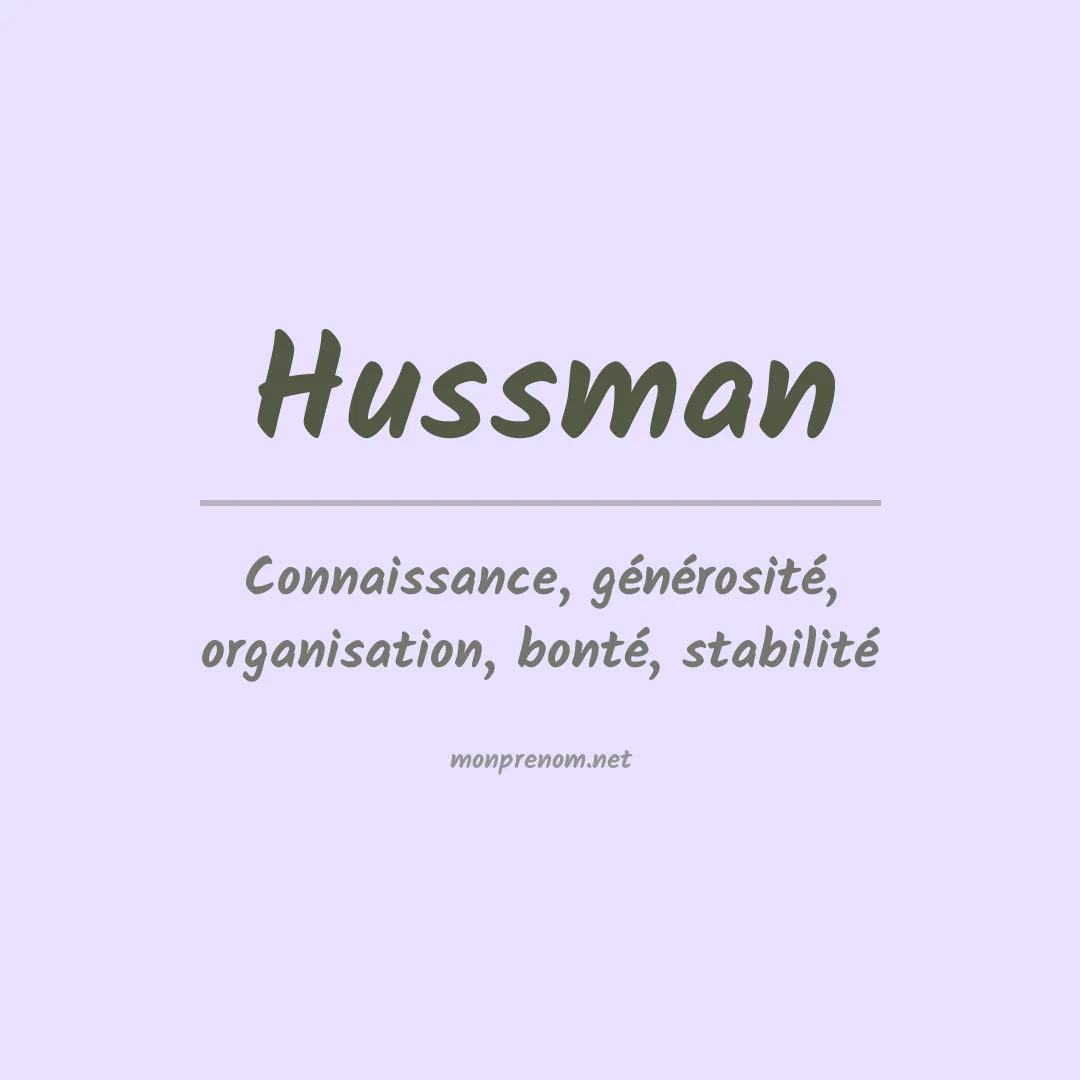 Signification du Prénom Hussman