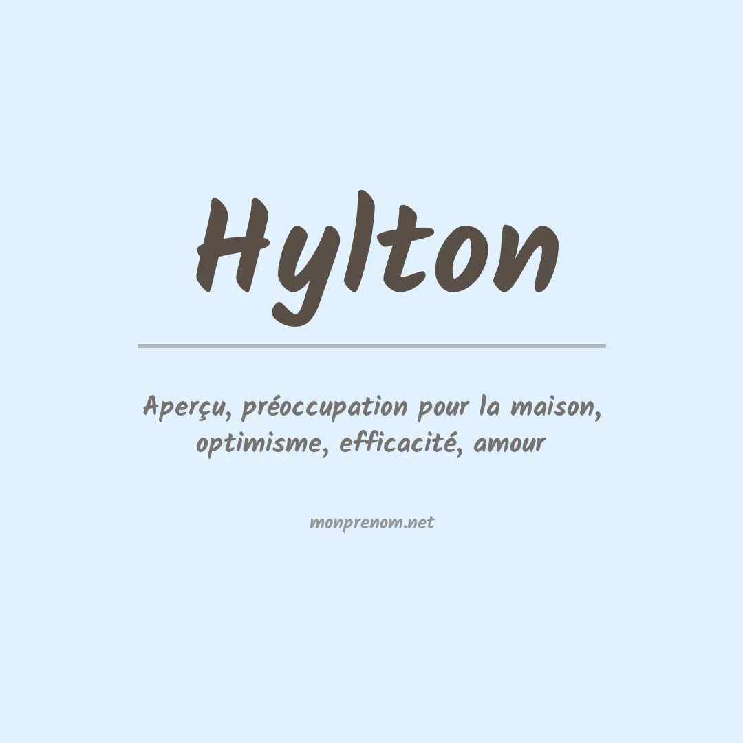 Signification du Prénom Hylton