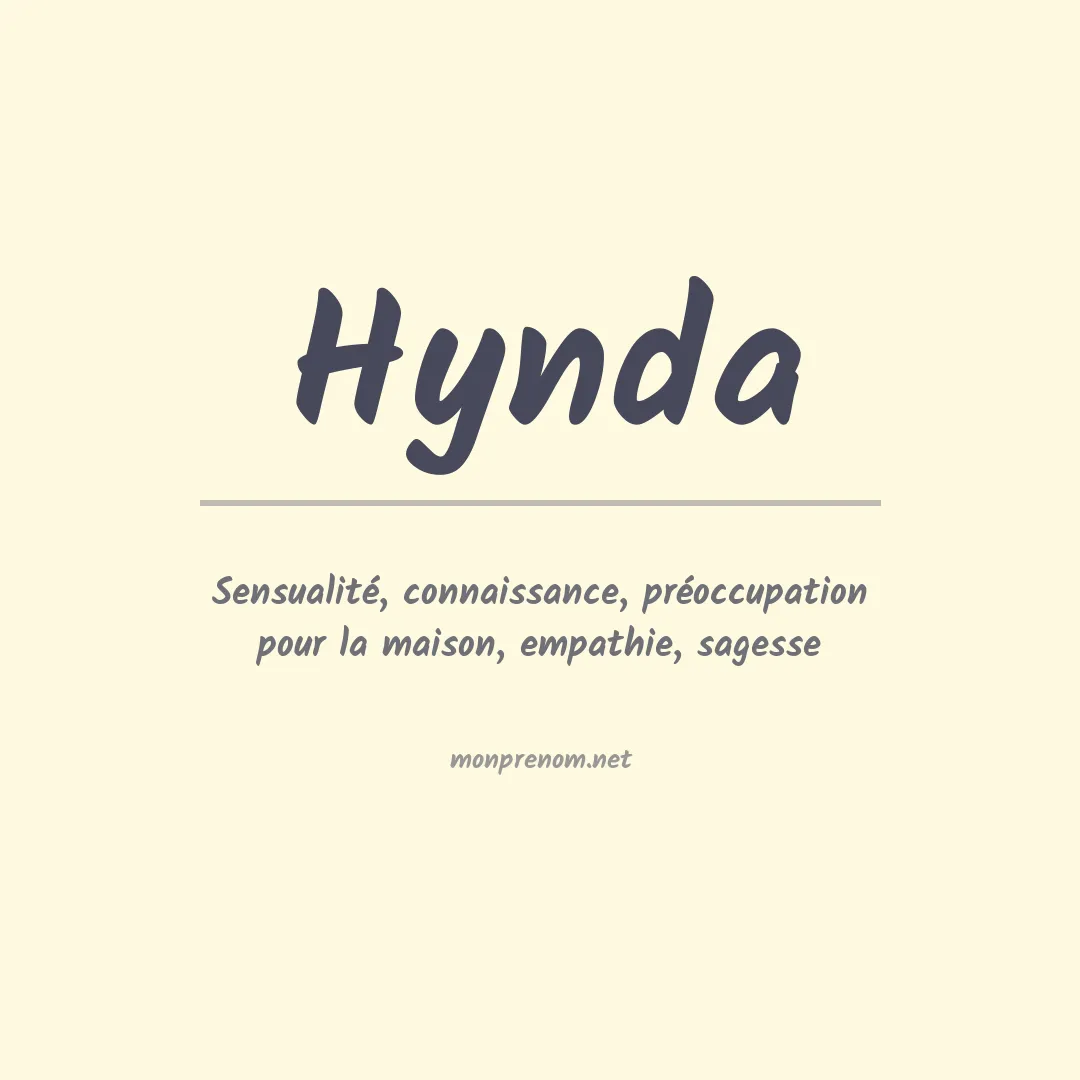Signification du Prénom Hynda Signification du Prénom Hynda