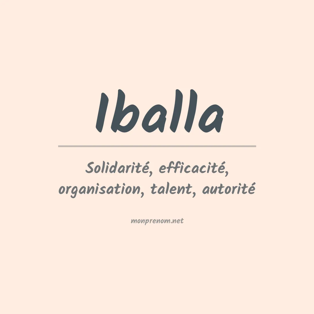 Signification du Prénom Iballa Signification du Prénom Iballa