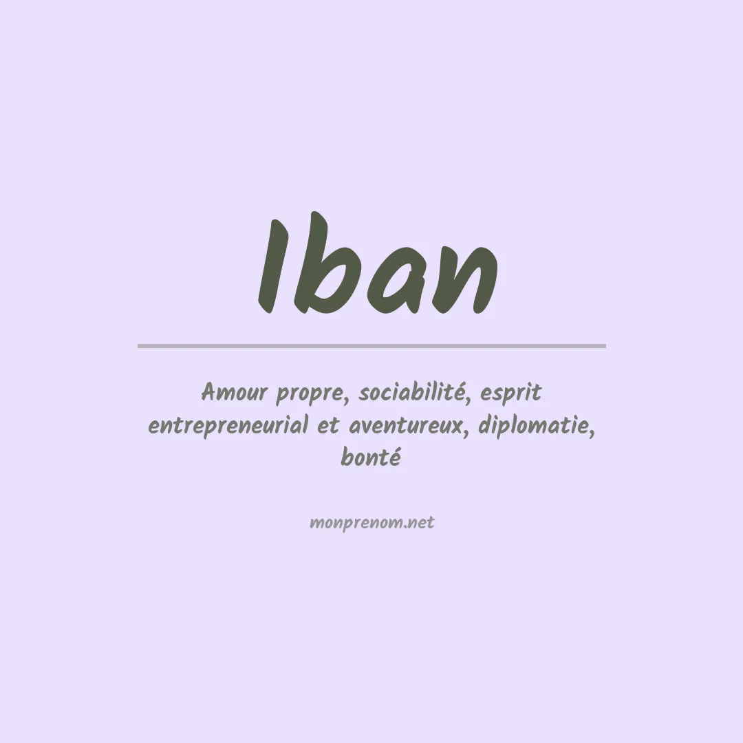 Signification du Prénom Iban