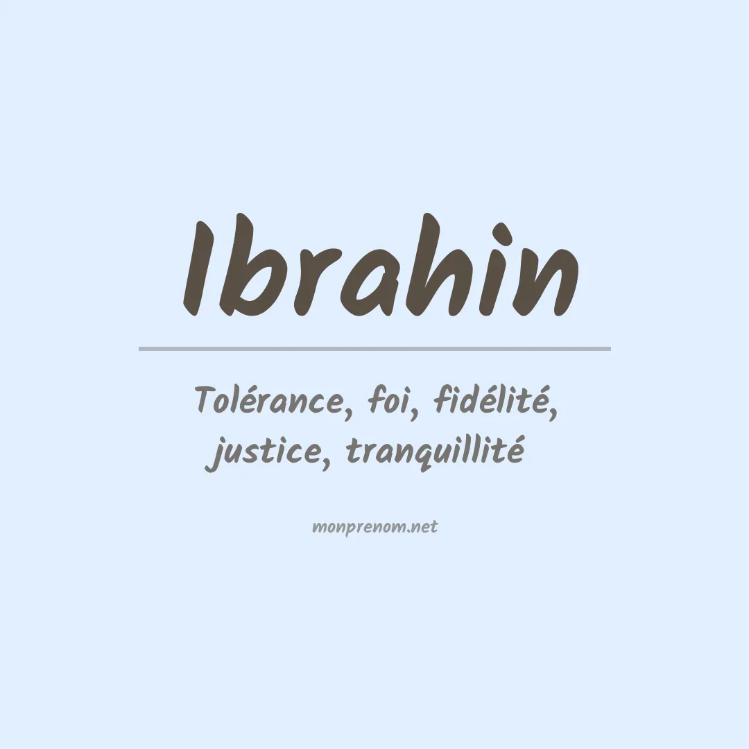 Signification du Prénom Ibrahin