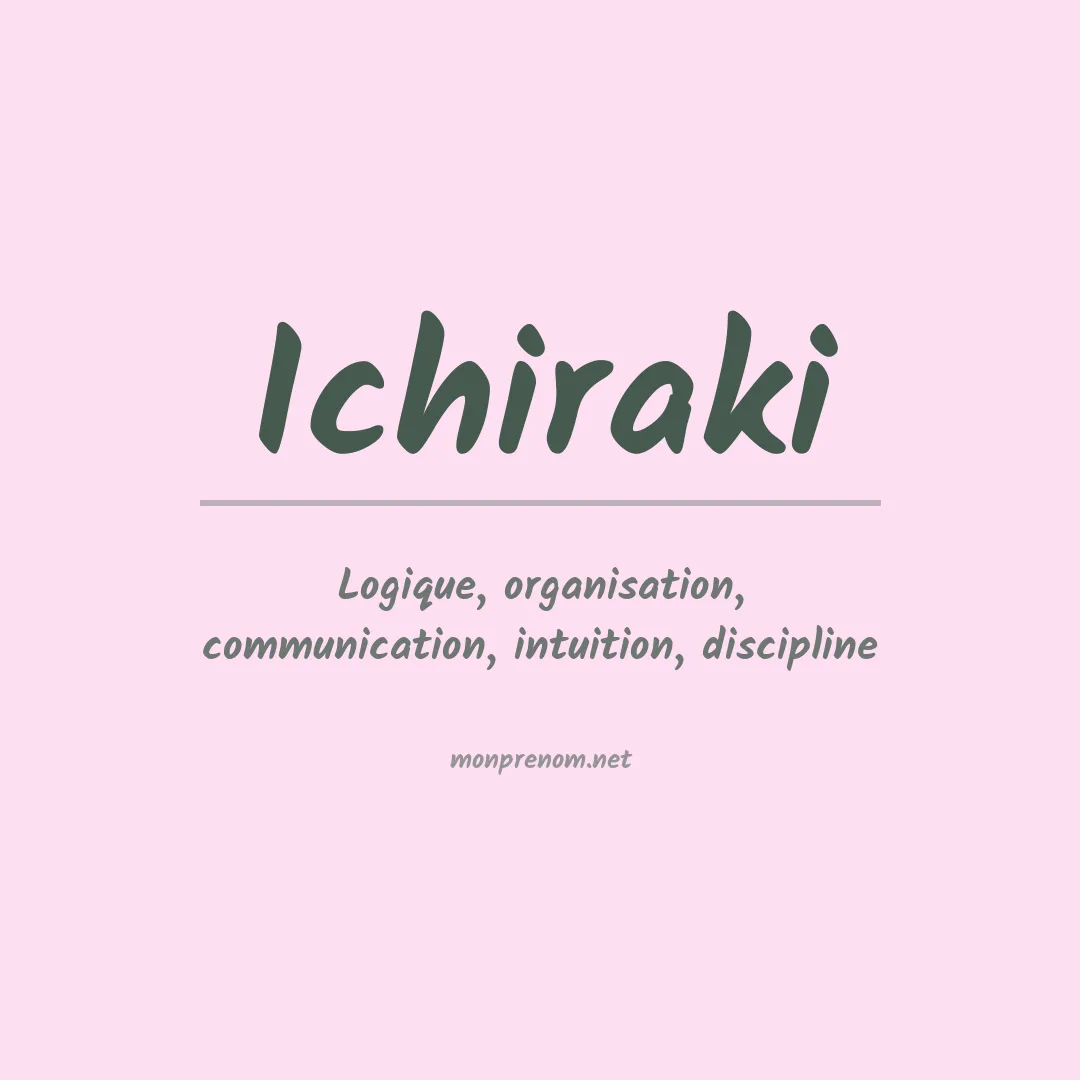 Signification du Prénom Ichiraki