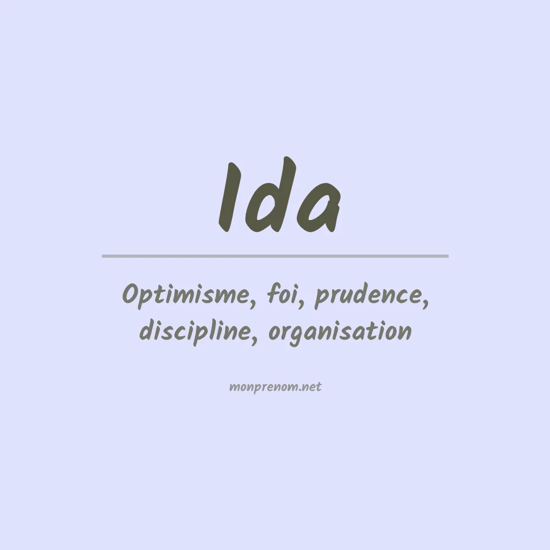 Signification du Prénom Ida