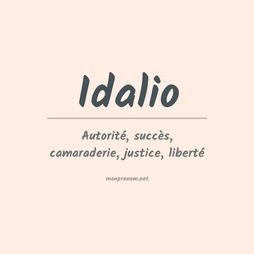 Signification du Prénom Idalio