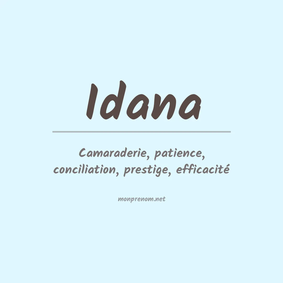 Signification du Prénom Idana Signification du Prénom Idana