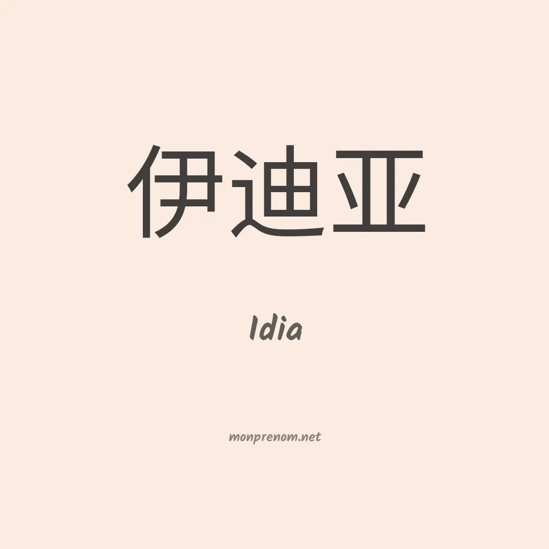 Idia en chino