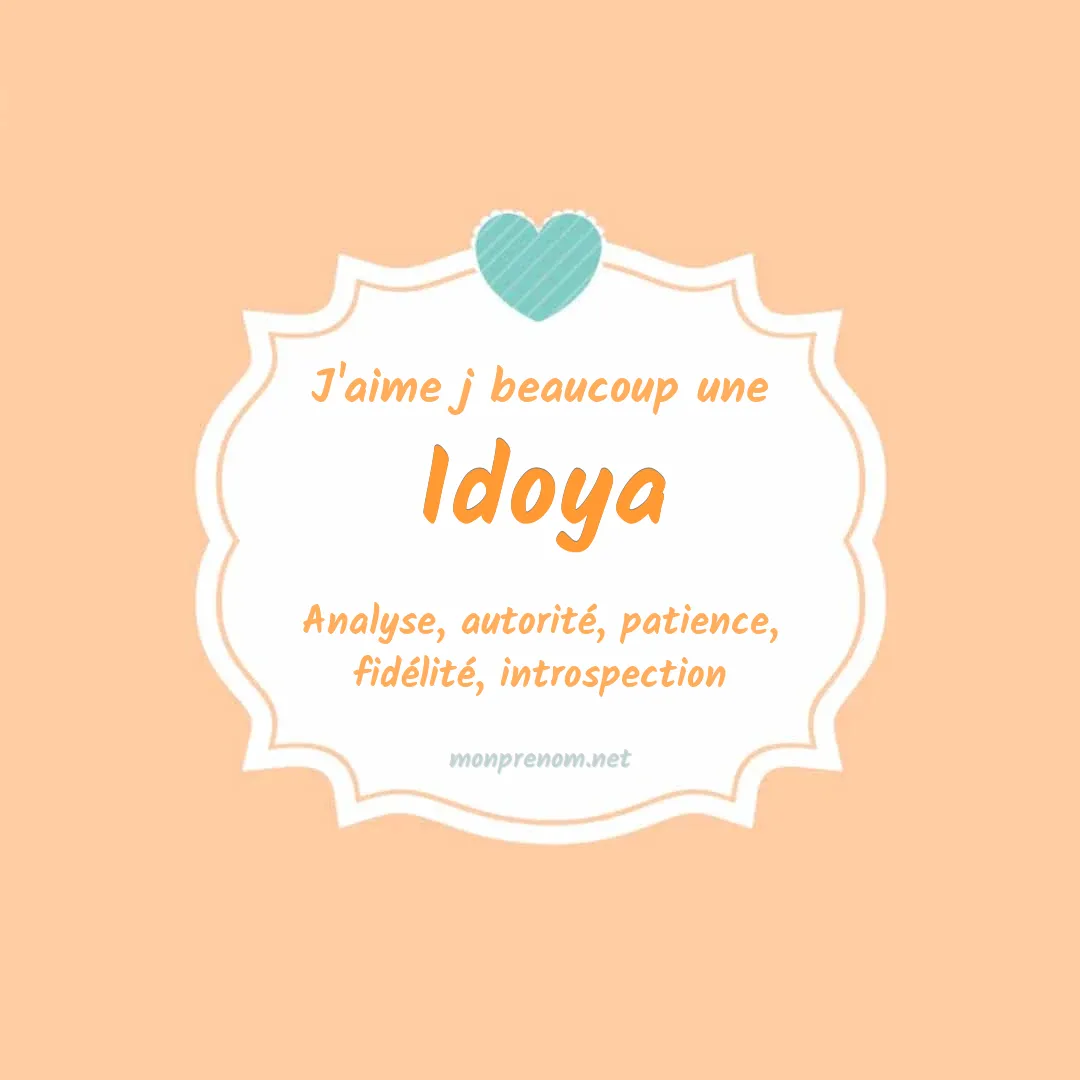 j'aime beaucoup Idoya