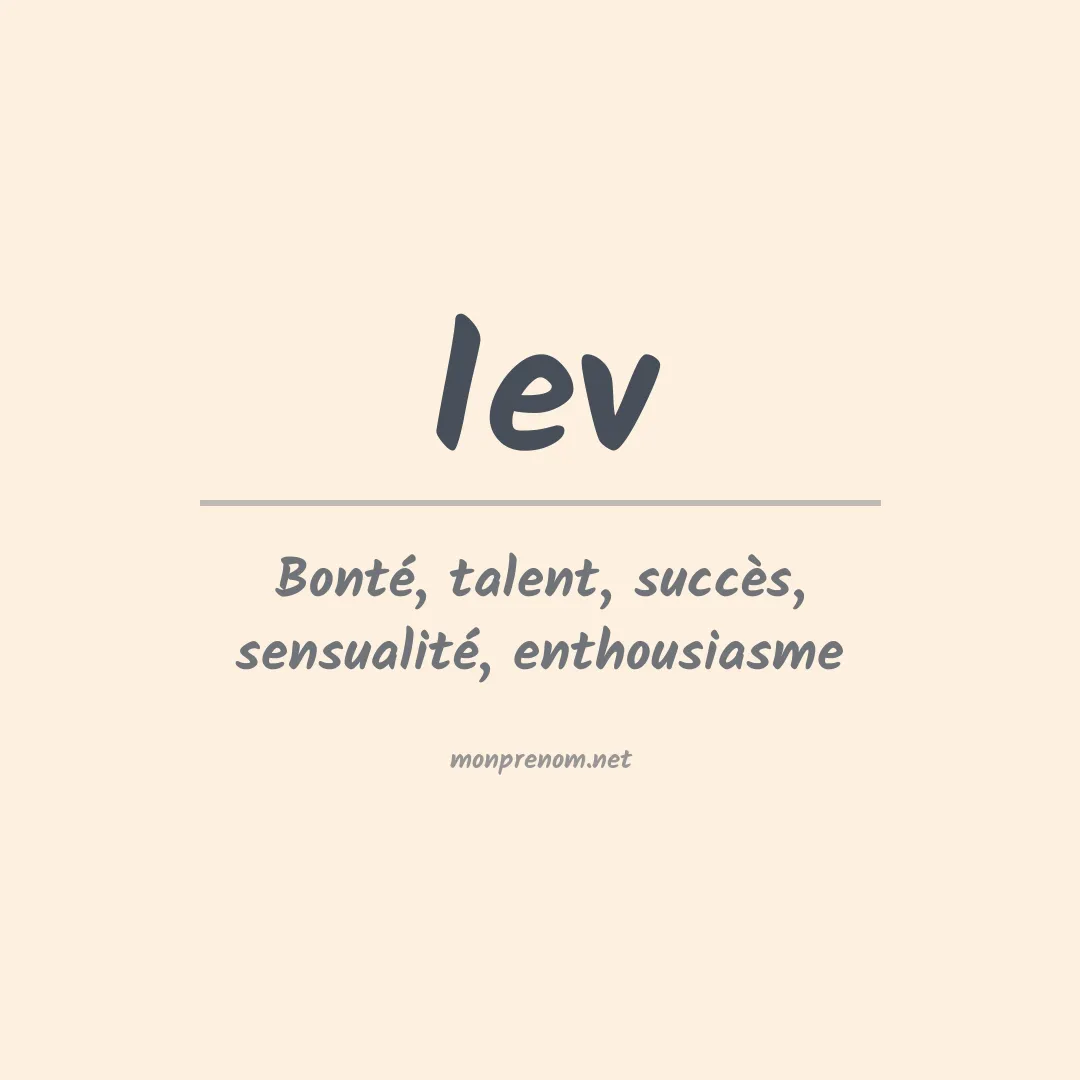 Signification du Prénom Iev Signification du Prénom Iev