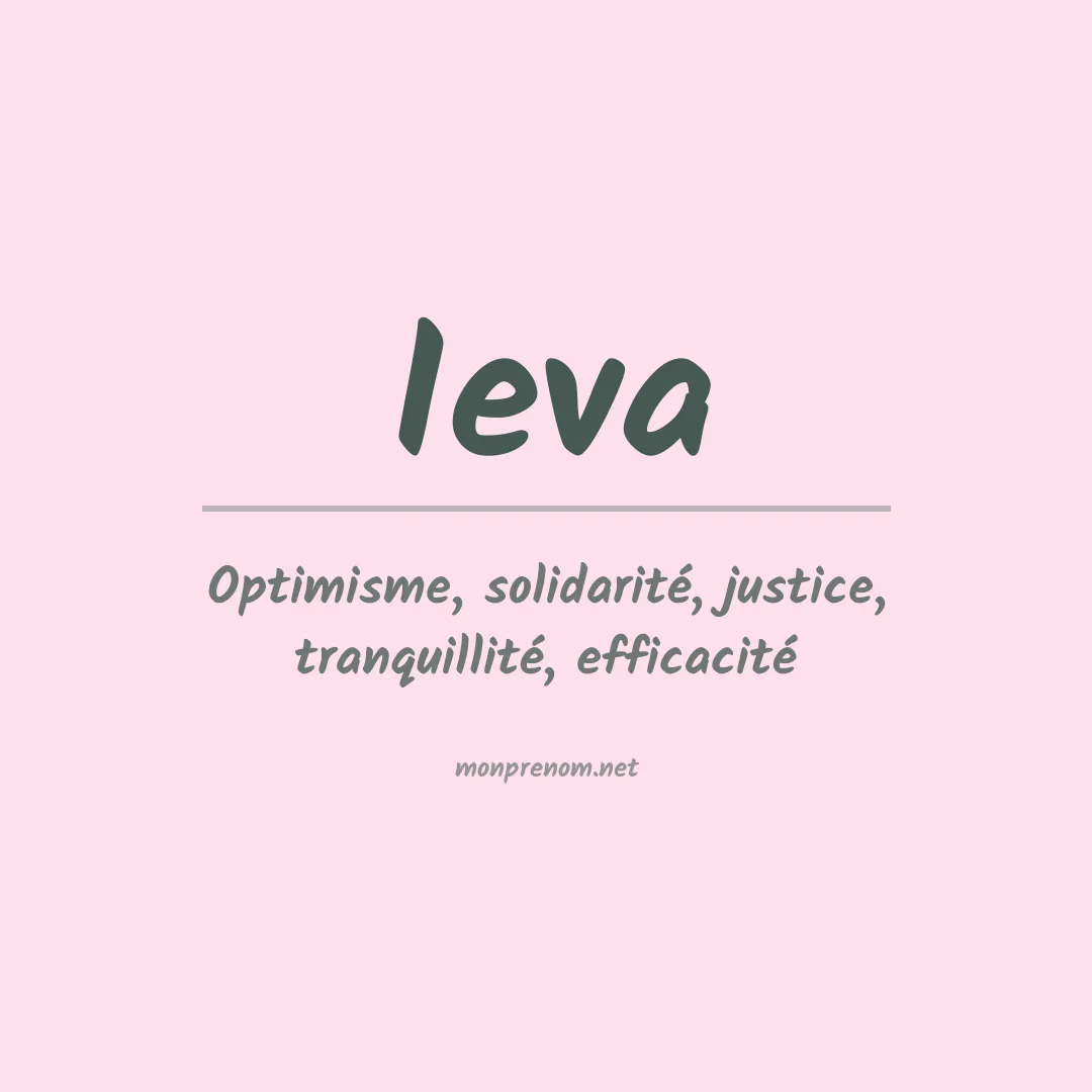 Signification du Prénom Ieva Signification du Prénom Ieva