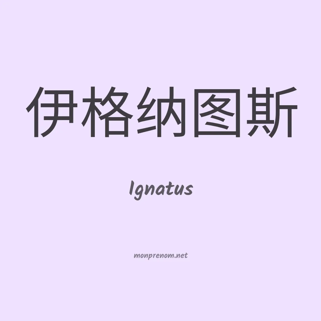 Ignatus en chino