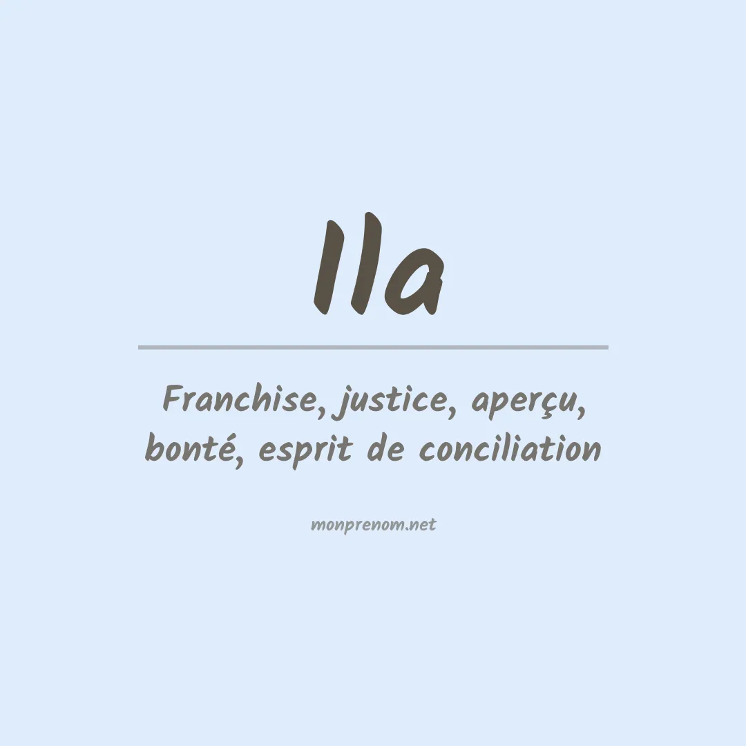 Signification du Prénom Ila