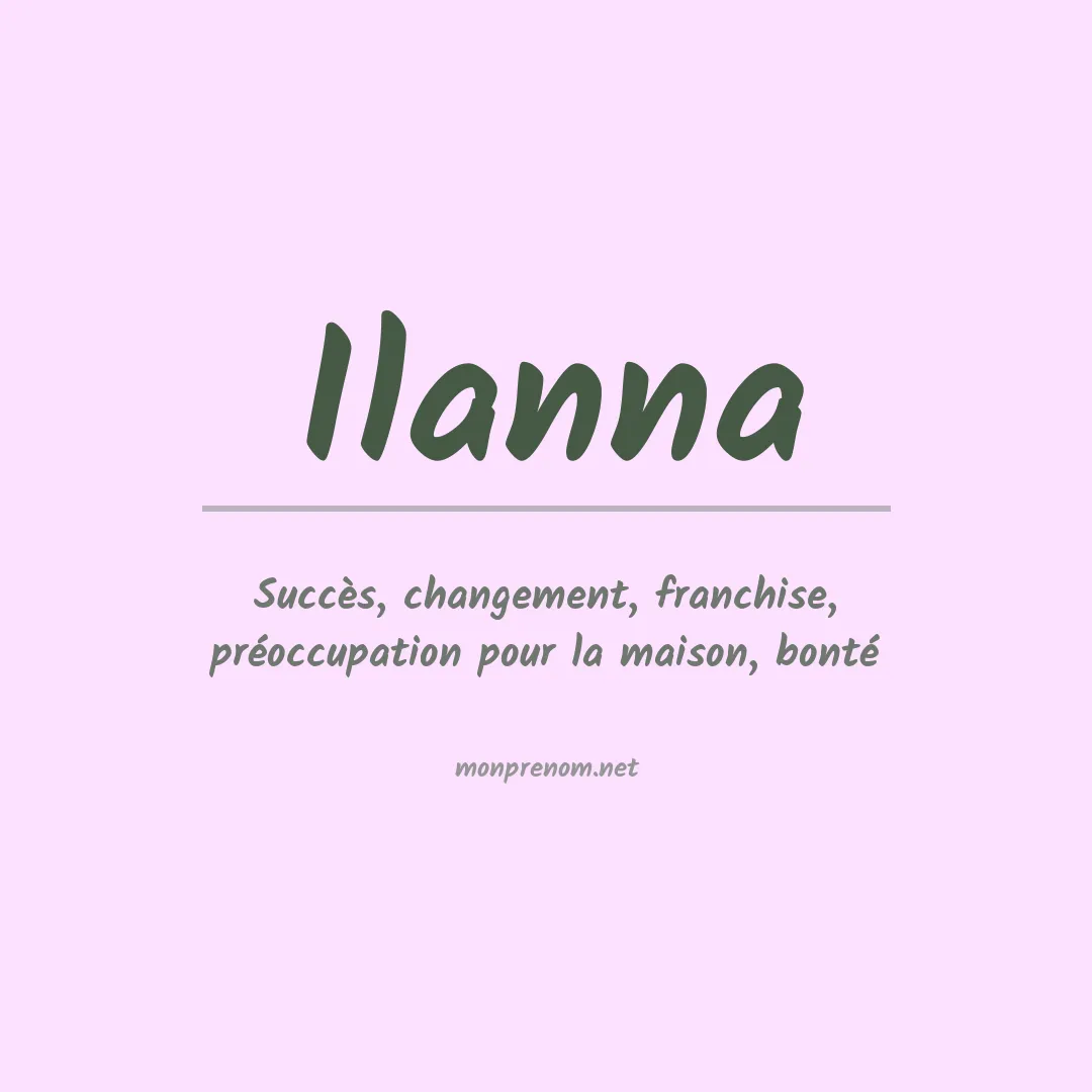 Signification du Prénom Ilanna