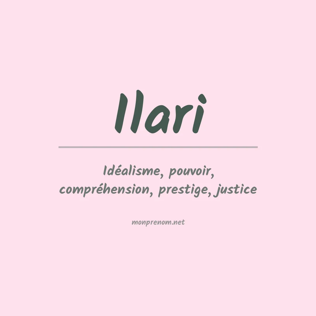 Signification du Prénom Ilari