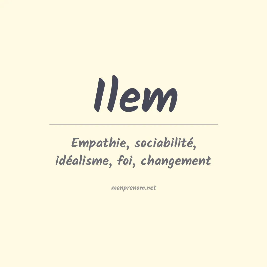 Signification du Prénom Ilem