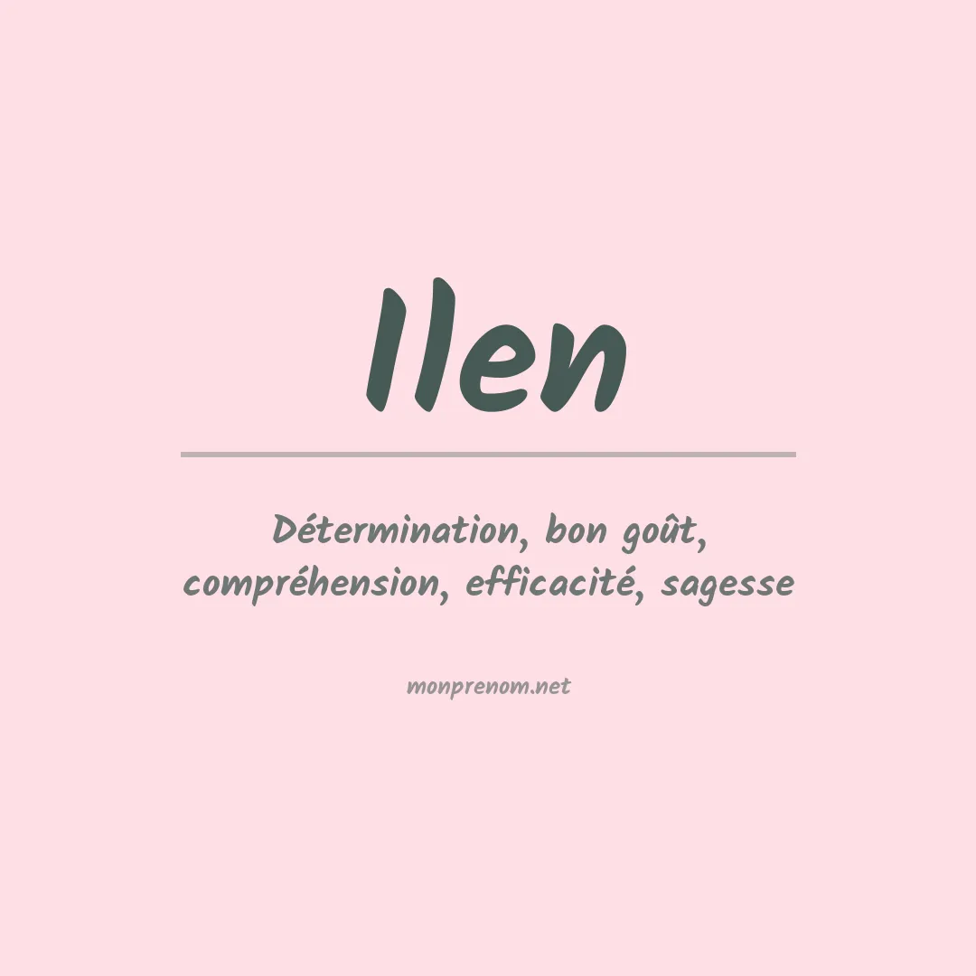 Signification du Prénom Ilen