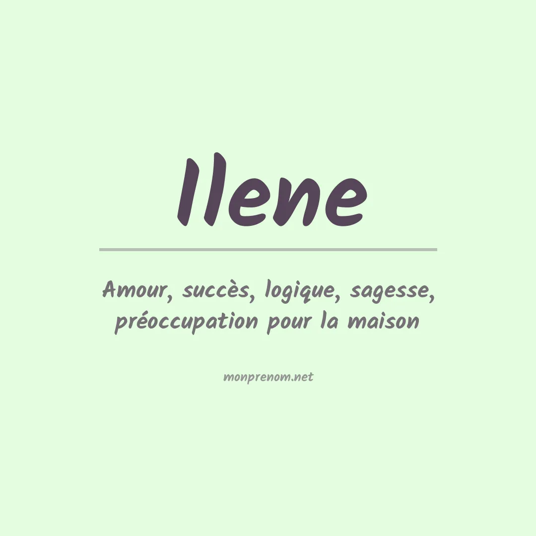 Signification du Prénom Ilene