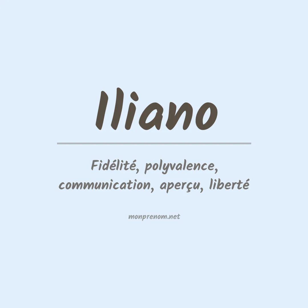 Signification du Prénom Iliano