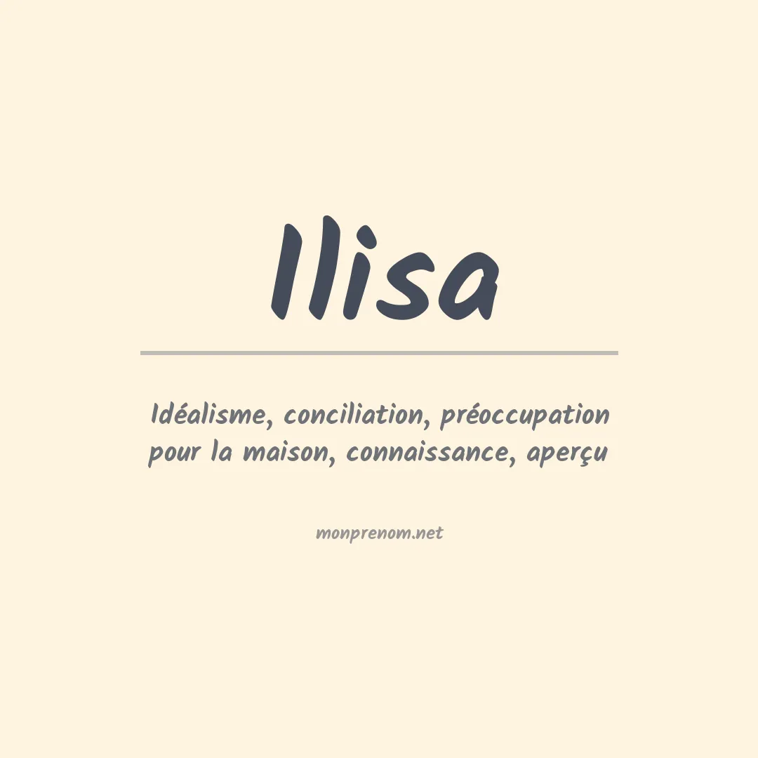 Signification du Prénom Ilisa