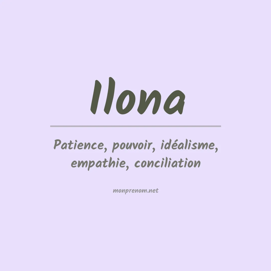 Signification du Prénom Ilona