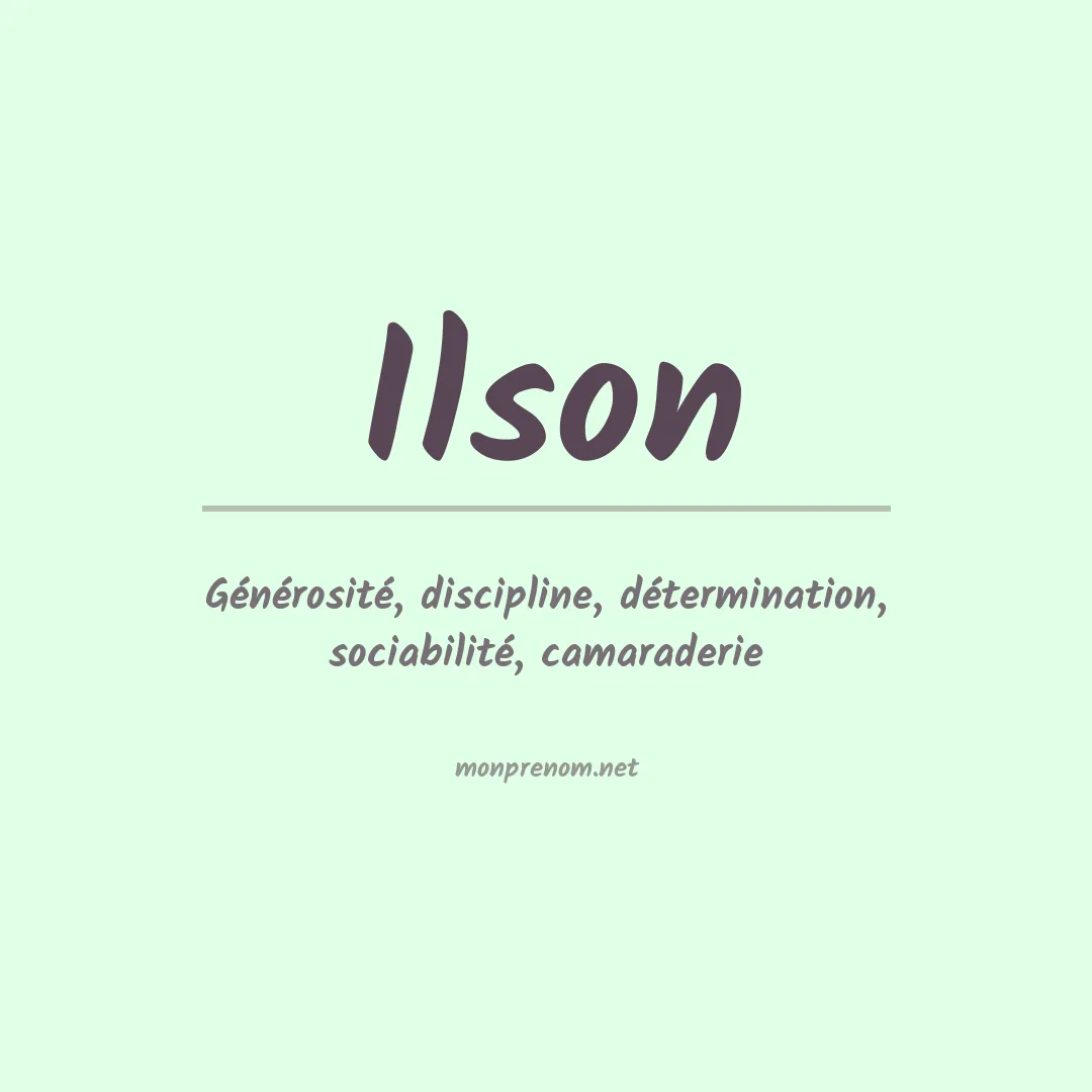 Signification du Prénom Ilson