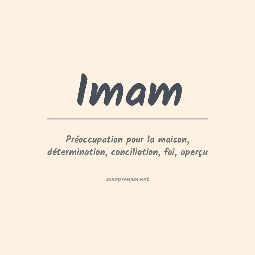 Signification du Prénom Imam