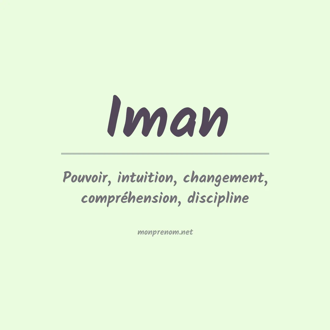 Signification du Prénom Iman